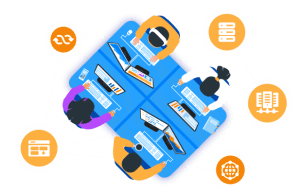 Managed IT services Toowoomba team collaboration illustration