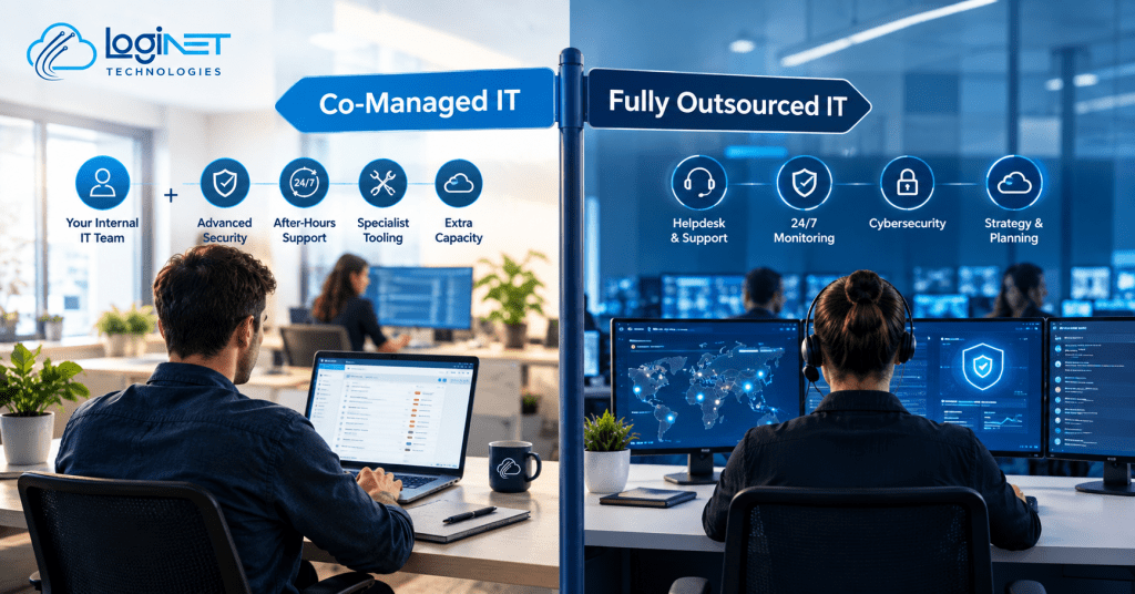 Weighing co-managed IT services against full outsourcing? See real salary and per-user cost data before you decide. Free assessment.