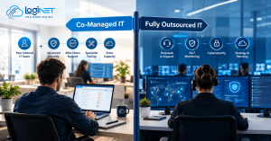 Weighing co-managed IT services against full outsourcing? See real salary and per-user cost data before you decide. Free assessment.