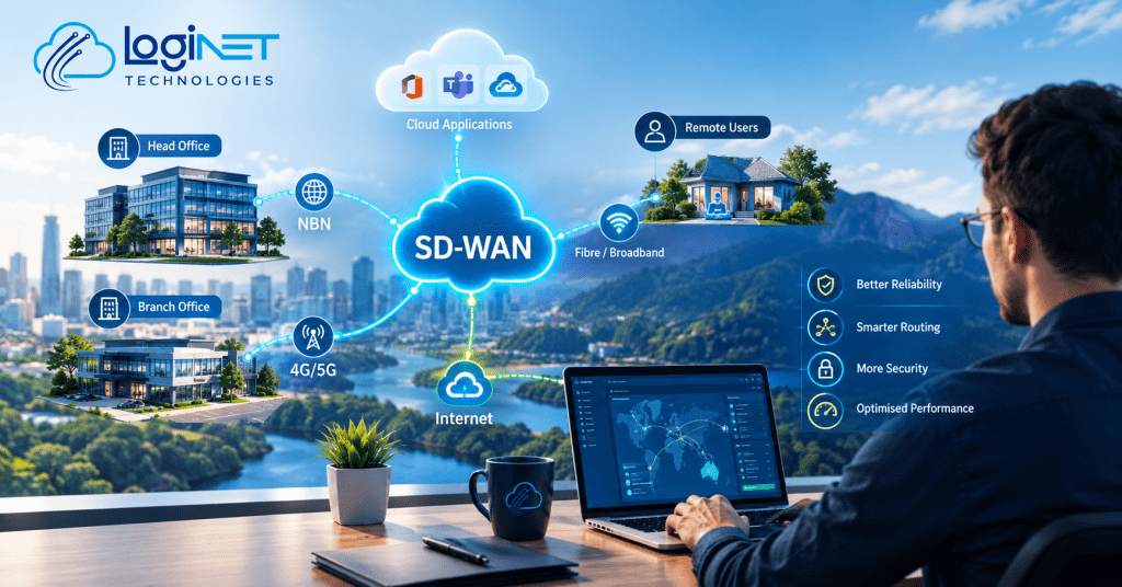 How does SD-WAN work? A plain-English breakdown for Aussie business owners, no jargon. Talk to Loginet about your network setup.